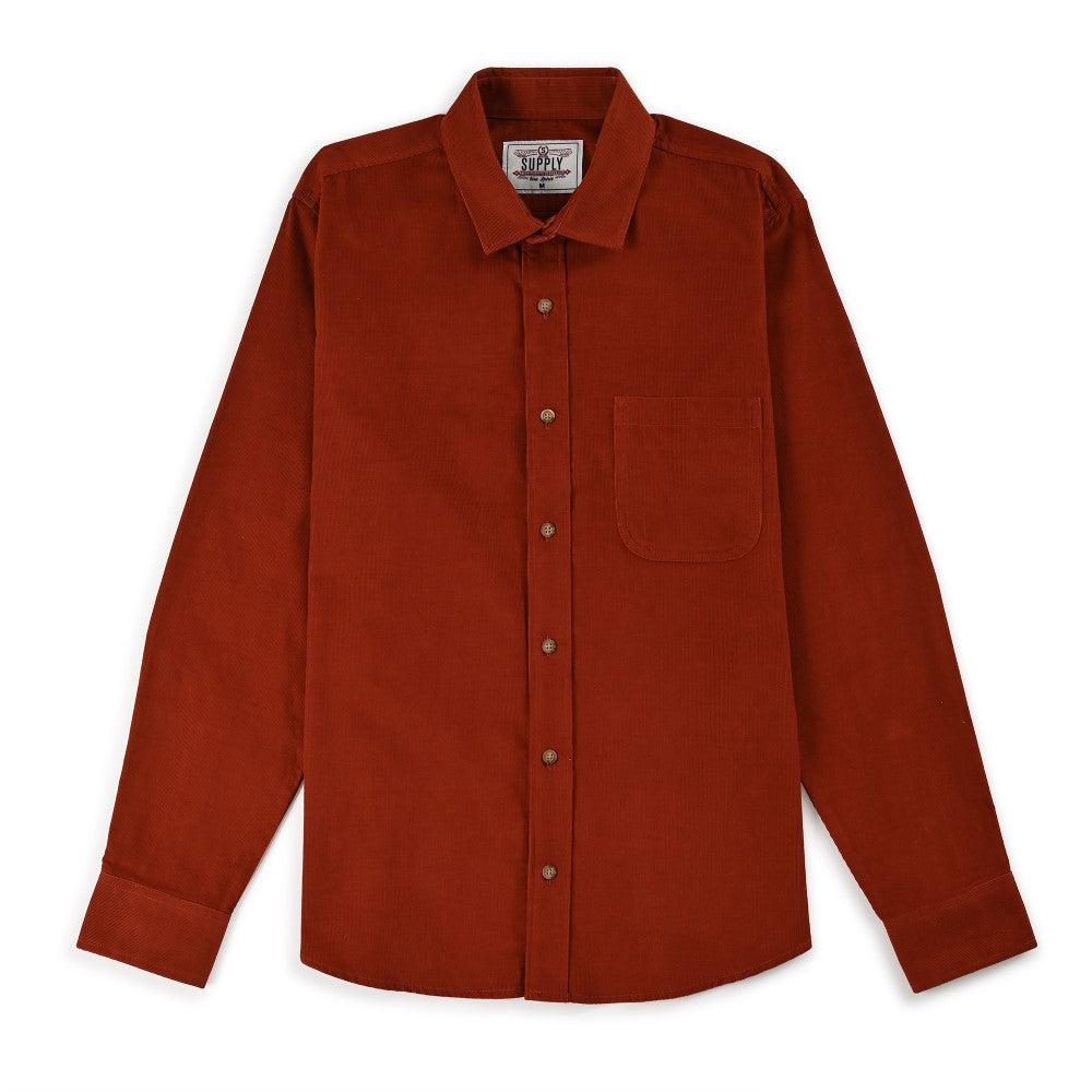 Camisa Supply Para Caballero Manga Larga Slim Fit 7977 Kaki