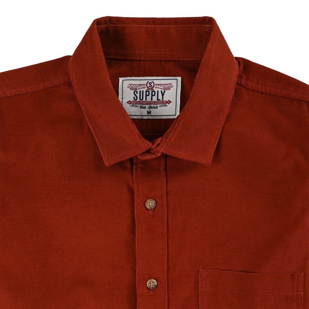 Camisa Supply Para Caballero Manga Larga Slim Fit 7977 Kaki