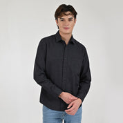 Camisa Supply Para Caballero Manga Larga Slim Fit 8153 Negro