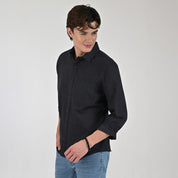Camisa Supply Para Caballero Manga Larga Slim Fit 8153 Negro