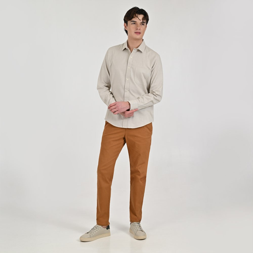 Camisa Supply Para Caballero Manga Larga Slim Fit 8153 Arena