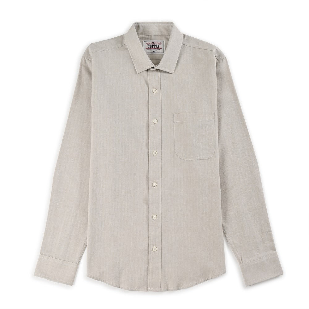 Camisa Supply Para Caballero Manga Larga Slim Fit 8153 Arena