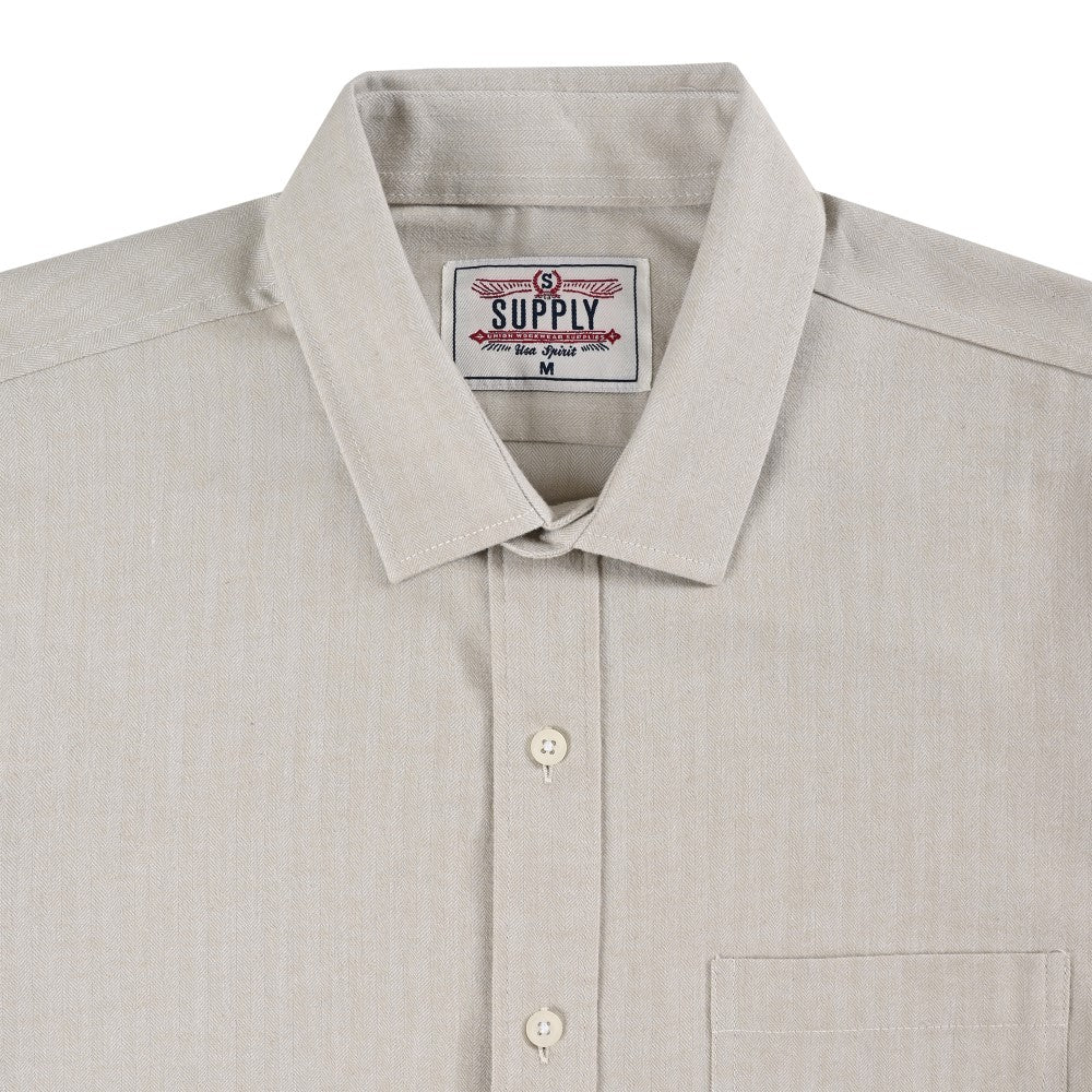 Camisa Supply Para Caballero Manga Larga Slim Fit 8153 Arena