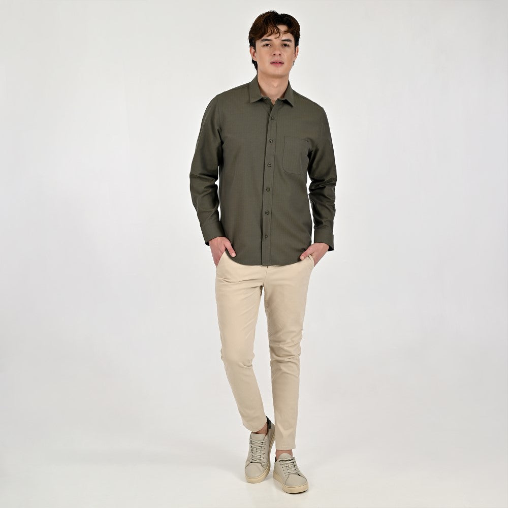 Camisa Supply Para Caballero Manga Larga Slim Fit 8153 Negro