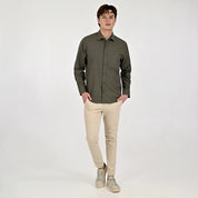 Camisa Supply Para Caballero Manga Larga Slim Fit 8153 Negro