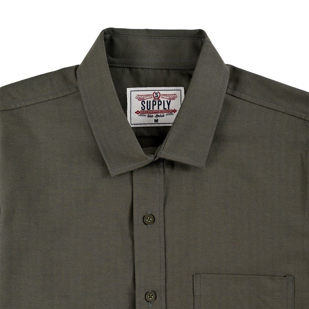 Camisa Supply Para Caballero Manga Larga Slim Fit 8153 Negro
