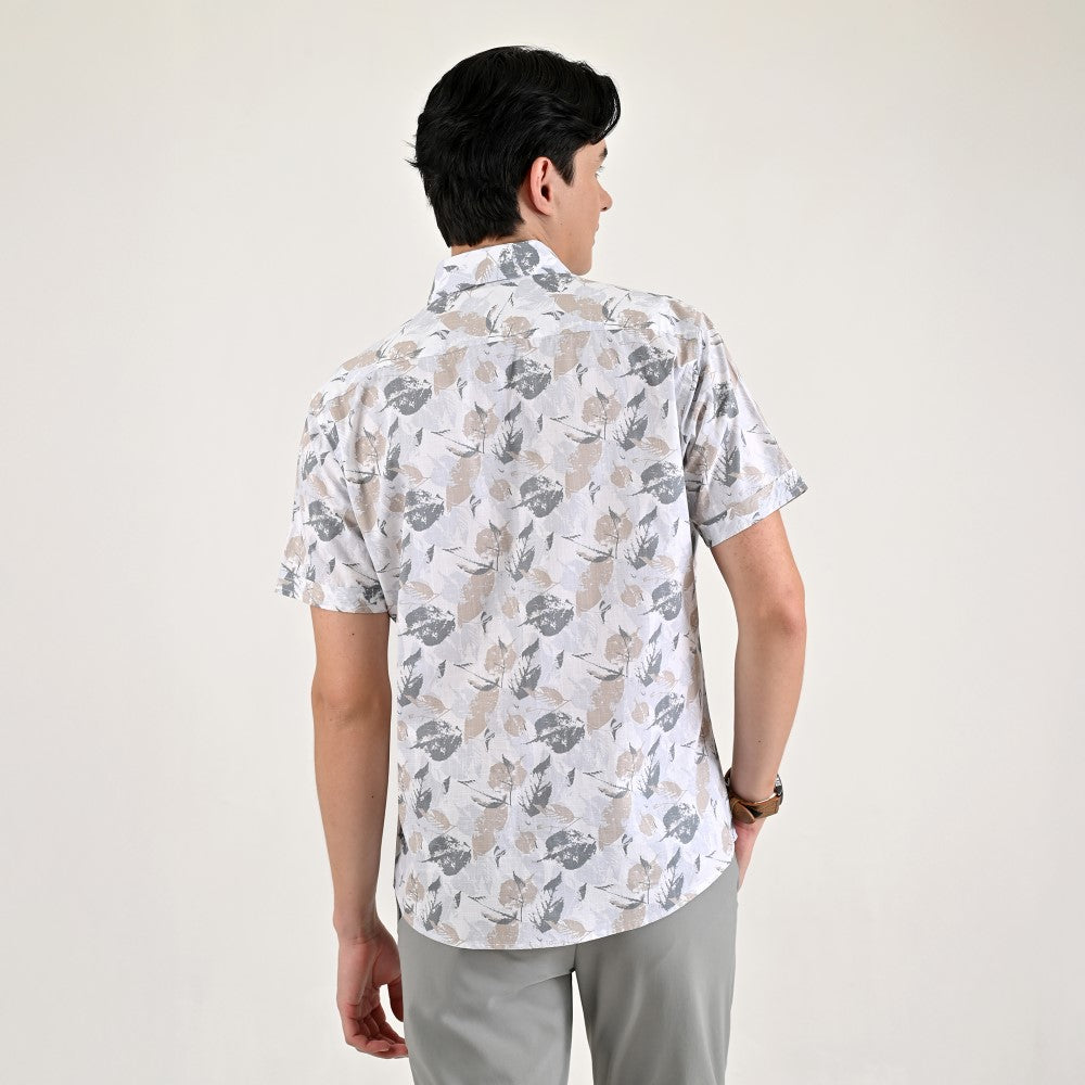 Camisa casual Supply Slim Fit Manga corta 7670 Gris Perla