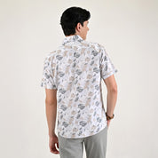 Camisa casual Supply Slim Fit Manga corta 7670 Gris Perla