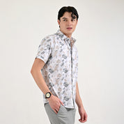 Camisa casual Supply Slim Fit Manga corta 7670 Gris Perla