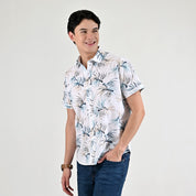 Camisa casual Supply Slim Fit Manga corta 7671 Azul Turqueza
