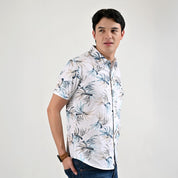 Camisa casual Supply Slim Fit Manga corta 7671 Azul Turqueza