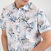 Camisa casual Supply Slim Fit Manga corta 7671 Azul Turqueza