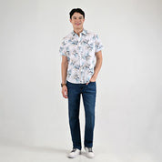 Camisa casual Supply Slim Fit Manga corta 7671 Azul Turqueza