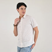 Camisa casual Supply Slim Fit Manga corta 7672 Natural