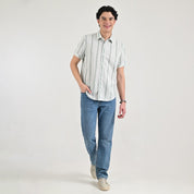 Camisa casual Supply Slim Fit Manga corta 7675 Verde Apio