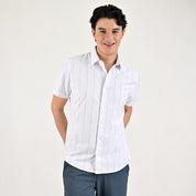 Camisa casual Supply Slim Fit Manga corta 7677 Blanco