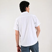 Camisa casual Supply Slim Fit Manga corta 7677 Blanco