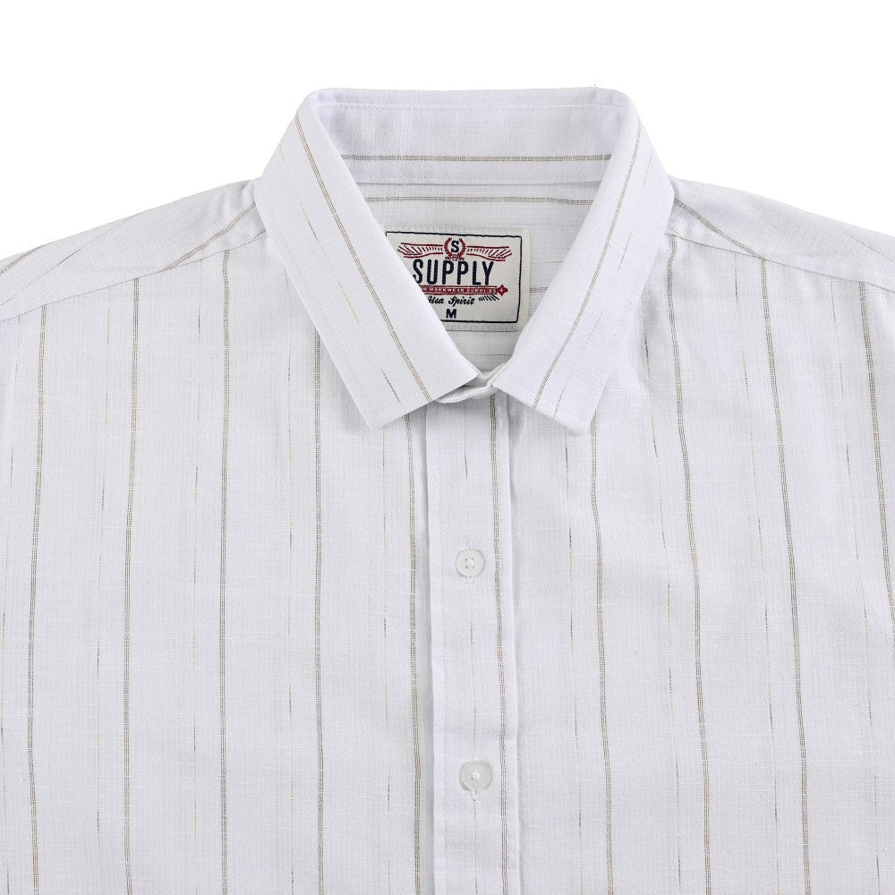 Camisa casual Supply Slim Fit Manga corta 7677 Blanco