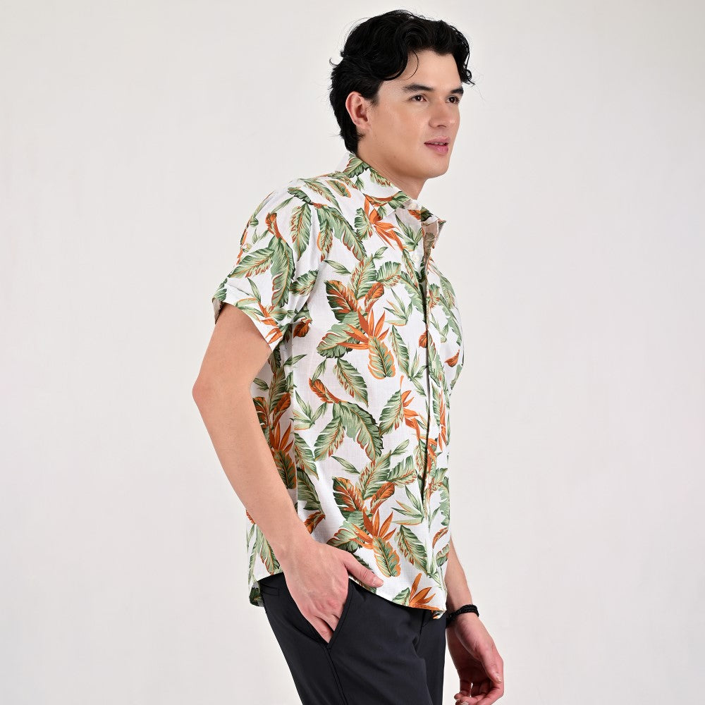 Camisa casual Supply Slim Fit Manga corta 7678 Verde Limon