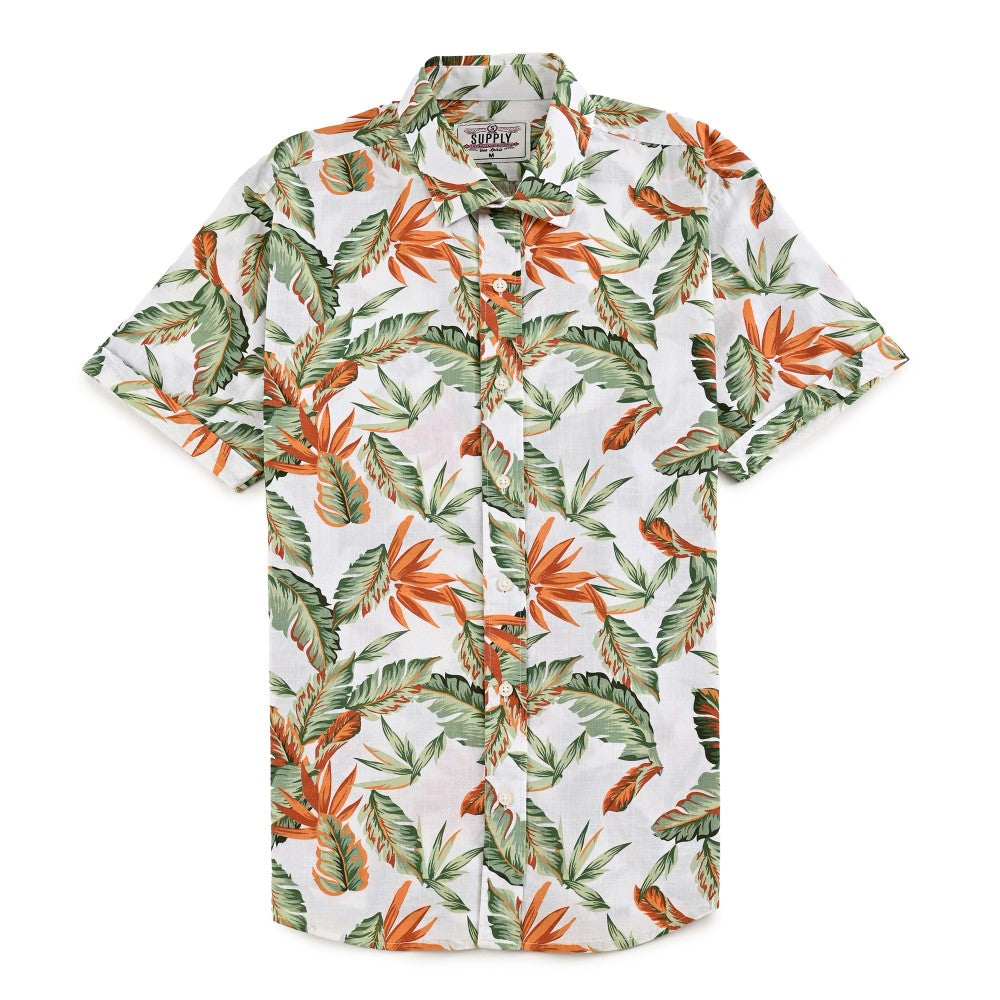 Camisa casual Supply Slim Fit Manga corta 7678 Verde Limon