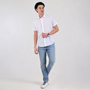 Camisa casual Supply Slim Fit Manga corta 7679 Blanco