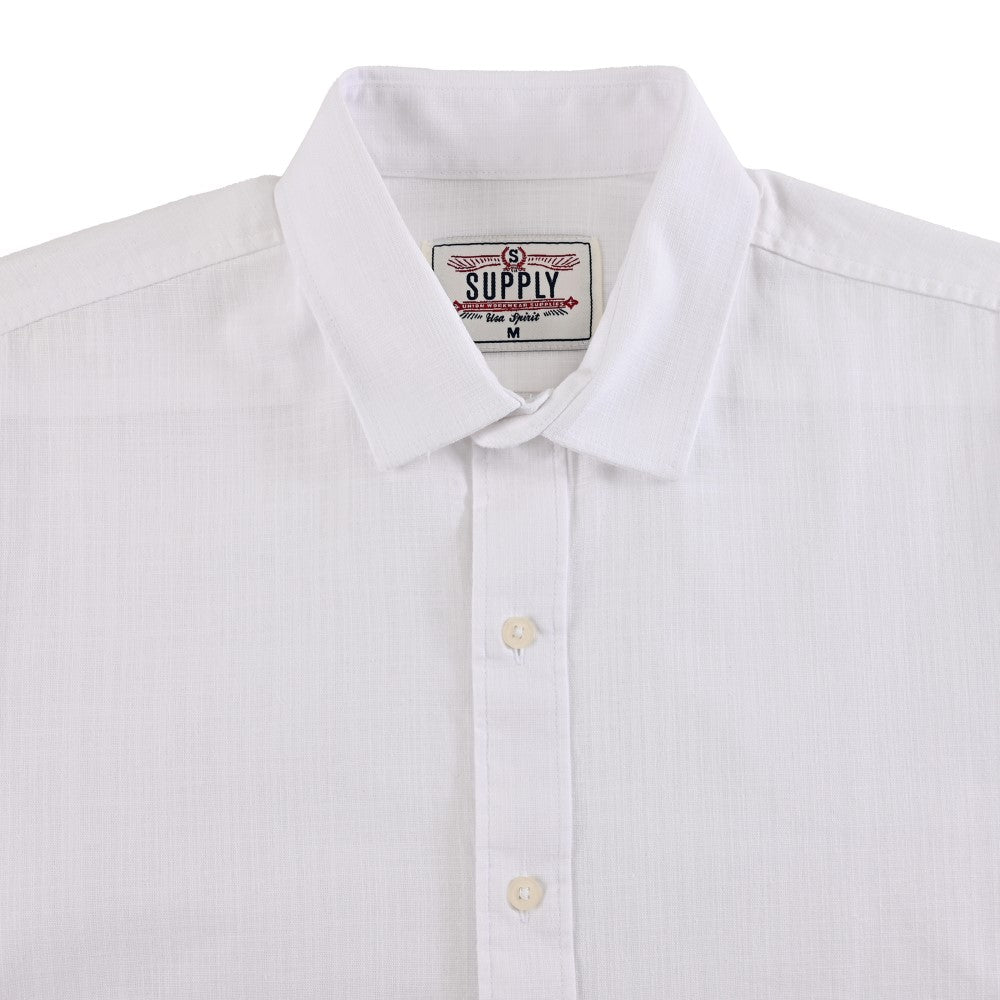 Camisa casual Supply Slim Fit Manga corta 7679 Blanco