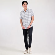 Camisa casual Supply Slim Fit Manga corta 7681 Blanco