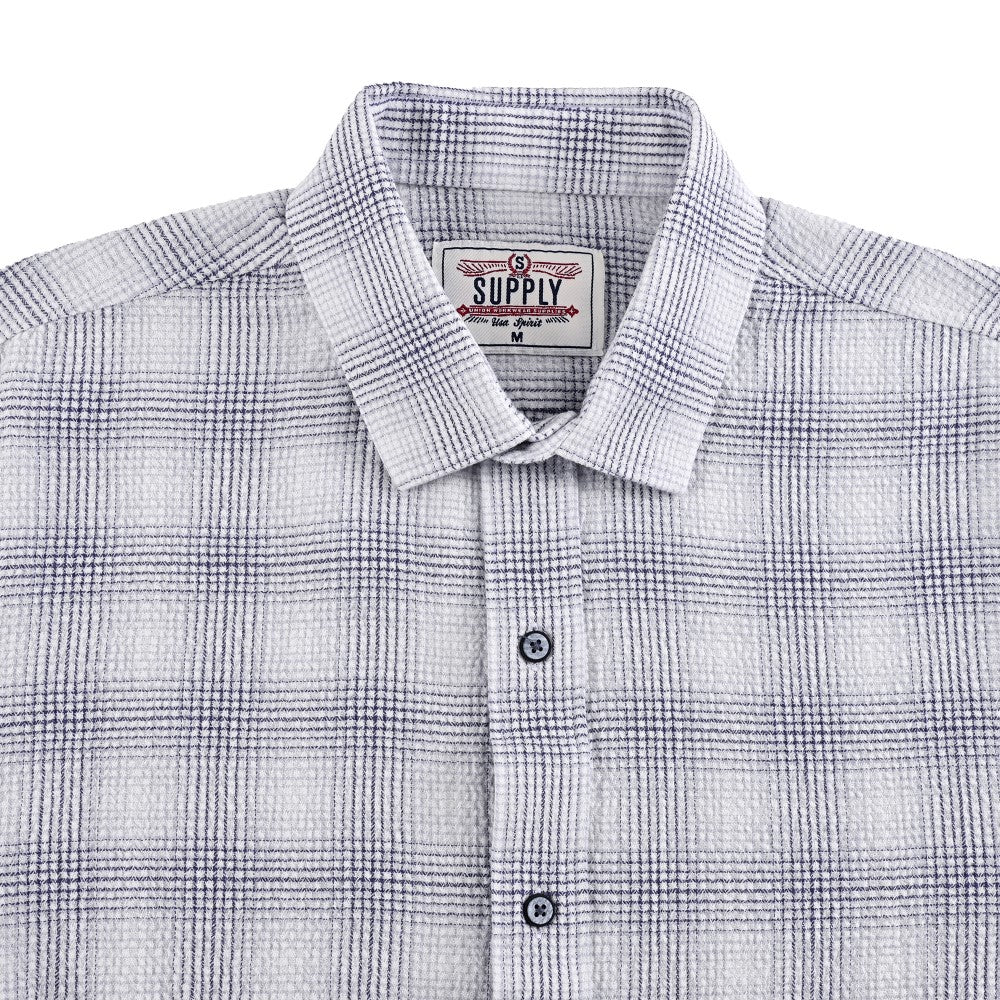 Camisa casual Supply Slim Fit Manga corta 7681 Blanco
