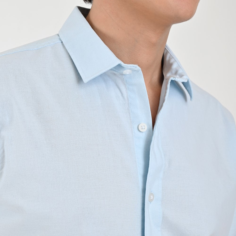 Camisa Supply Para Caballero Manga Corta Slim Fit 7967 Beige Claro