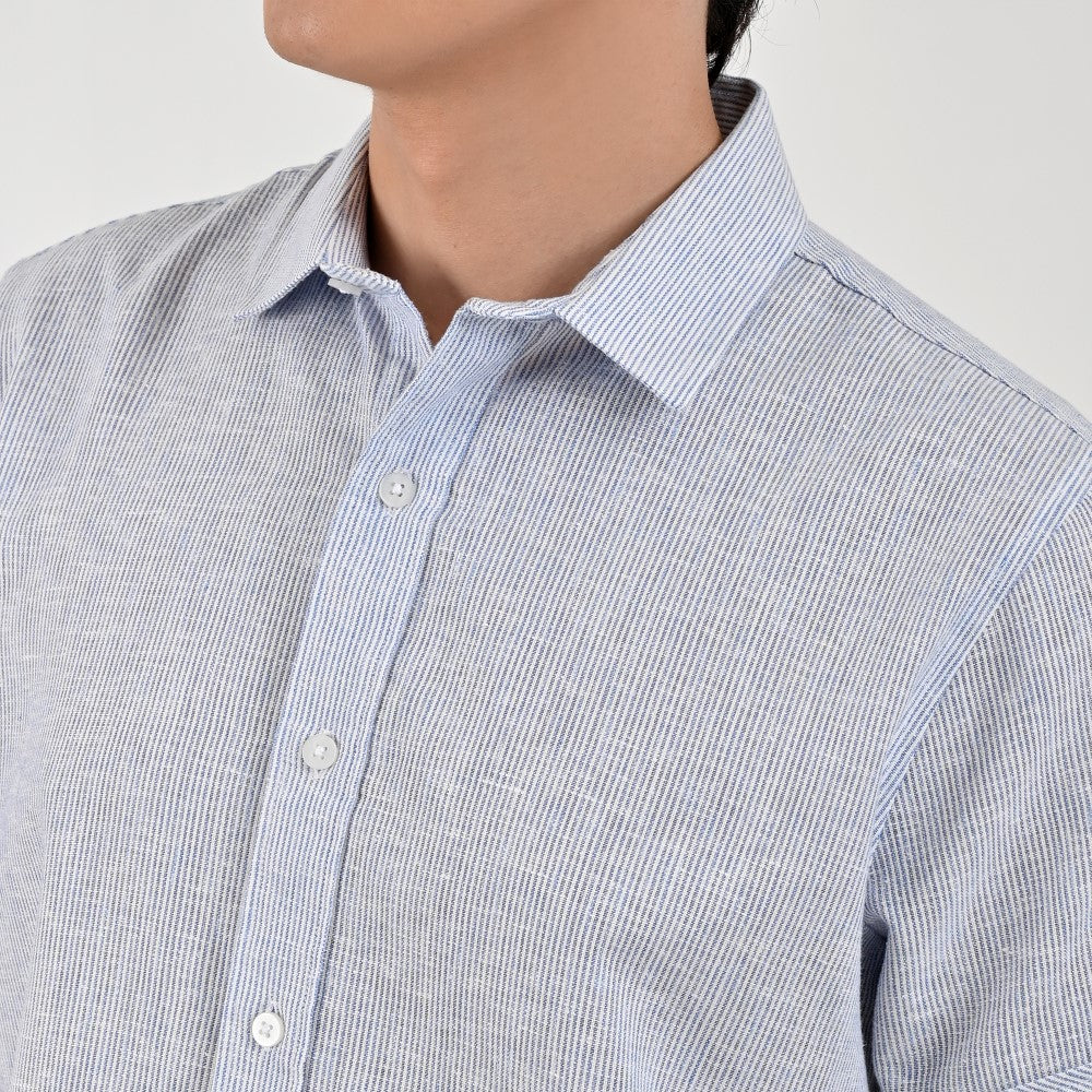 Camisa Supply Para Caballero Manga Corta Slim Fit 7968 Azul