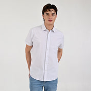 Camisa Supply Para Caballero Manga Corta Slim Fit 7970 Blanco