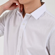 Camisa Supply Para Caballero Manga Corta Slim Fit 7970 Blanco