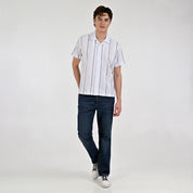 Camisa Supply Para Caballero Manga Corta Slim Fit 7969 Blanco