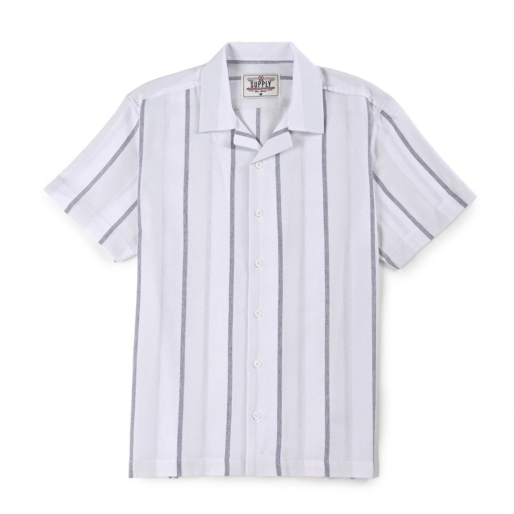 Camisa Supply Para Caballero Manga Corta Slim Fit 7969 Blanco