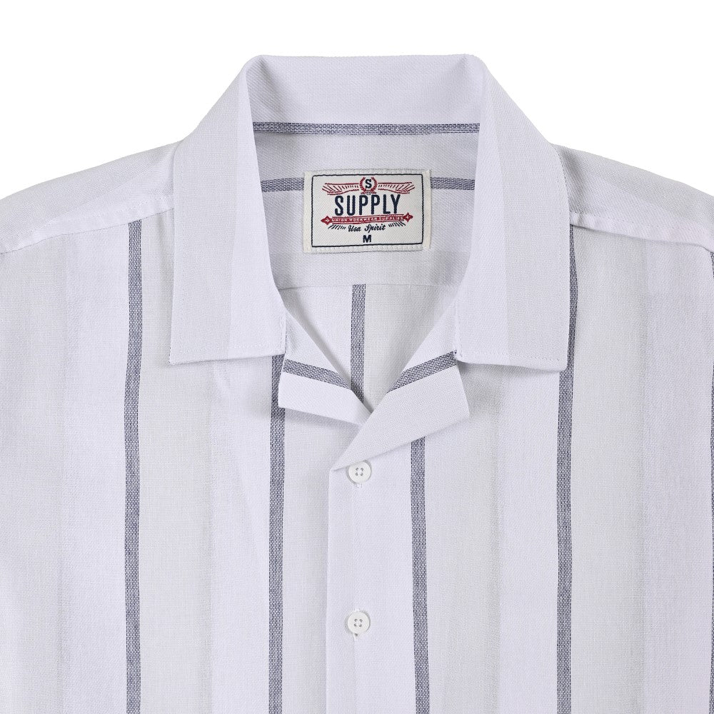 Camisa Supply Para Caballero Manga Corta Slim Fit 7969 Blanco