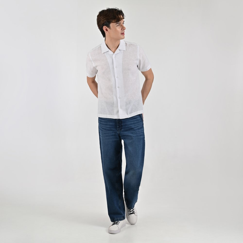 Camisa Supply Para Caballero Manga Corta Slim Fit 7971 Azul