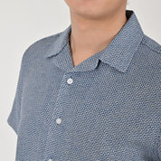 Camisa Supply Para Caballero Manga Corta Slim Fit 7972 Azul