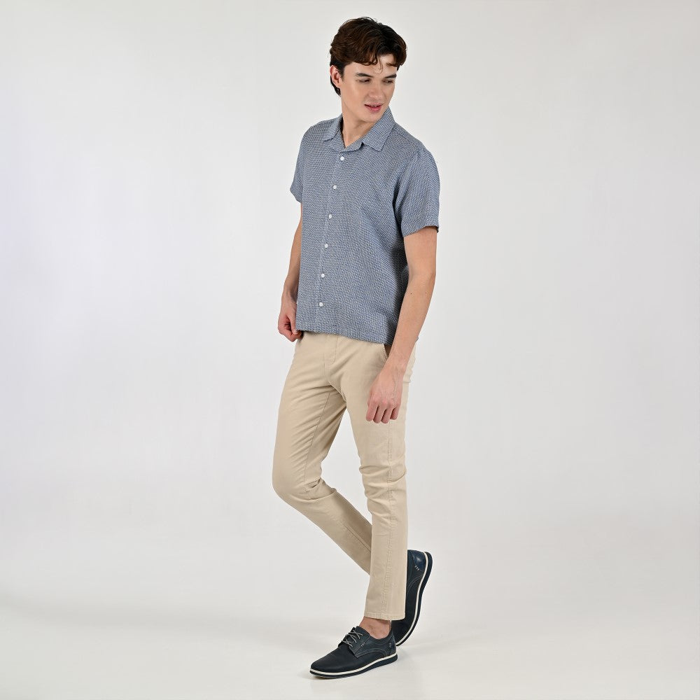 Camisa Supply Para Caballero Manga Corta Slim Fit 7972 Azul