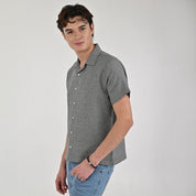 Camisa Supply Para Caballero Manga Corta Slim Fit 7972 Verde