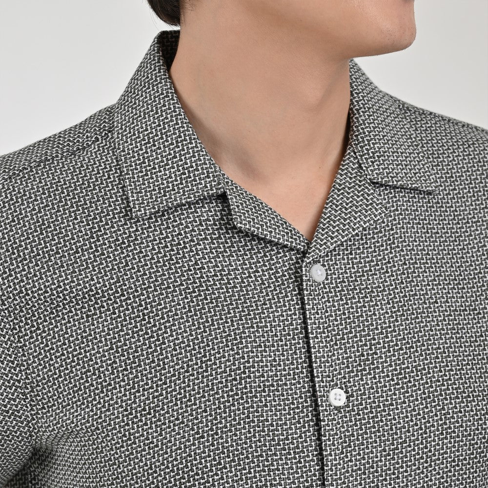 Camisa Supply Para Caballero Manga Corta Slim Fit 7972 Verde