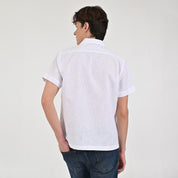 Camisa Supply Para Caballero Manga Corta Slim Fit 7973 Blanco