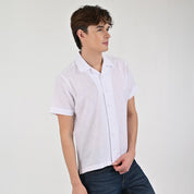 Camisa Supply Para Caballero Manga Corta Slim Fit 7973 Blanco