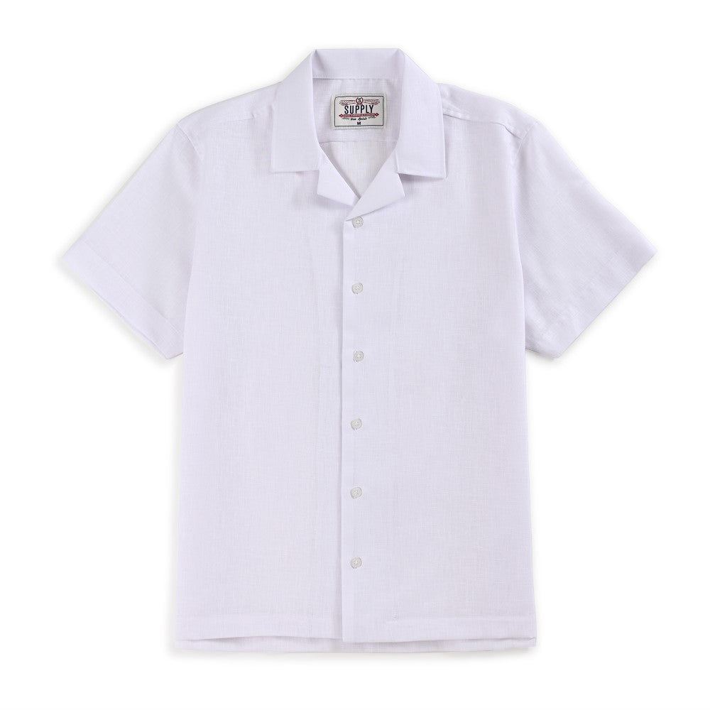 Camisa Supply Para Caballero Manga Corta Slim Fit 7973 Blanco