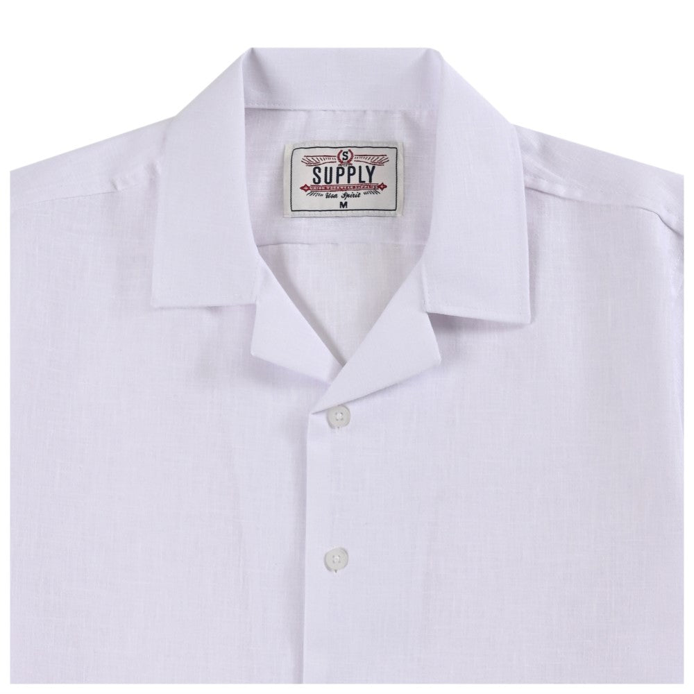 Camisa Supply Para Caballero Manga Corta Slim Fit 7973 Blanco