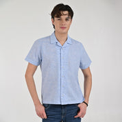 Camisa Supply Para Caballero Manga Corta Slim Fit 7973 Azul