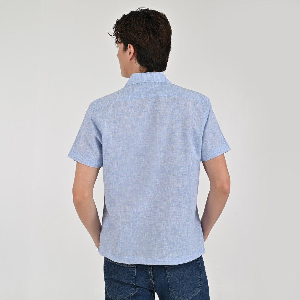 Camisa Supply Para Caballero Manga Corta Slim Fit 7973 Azul