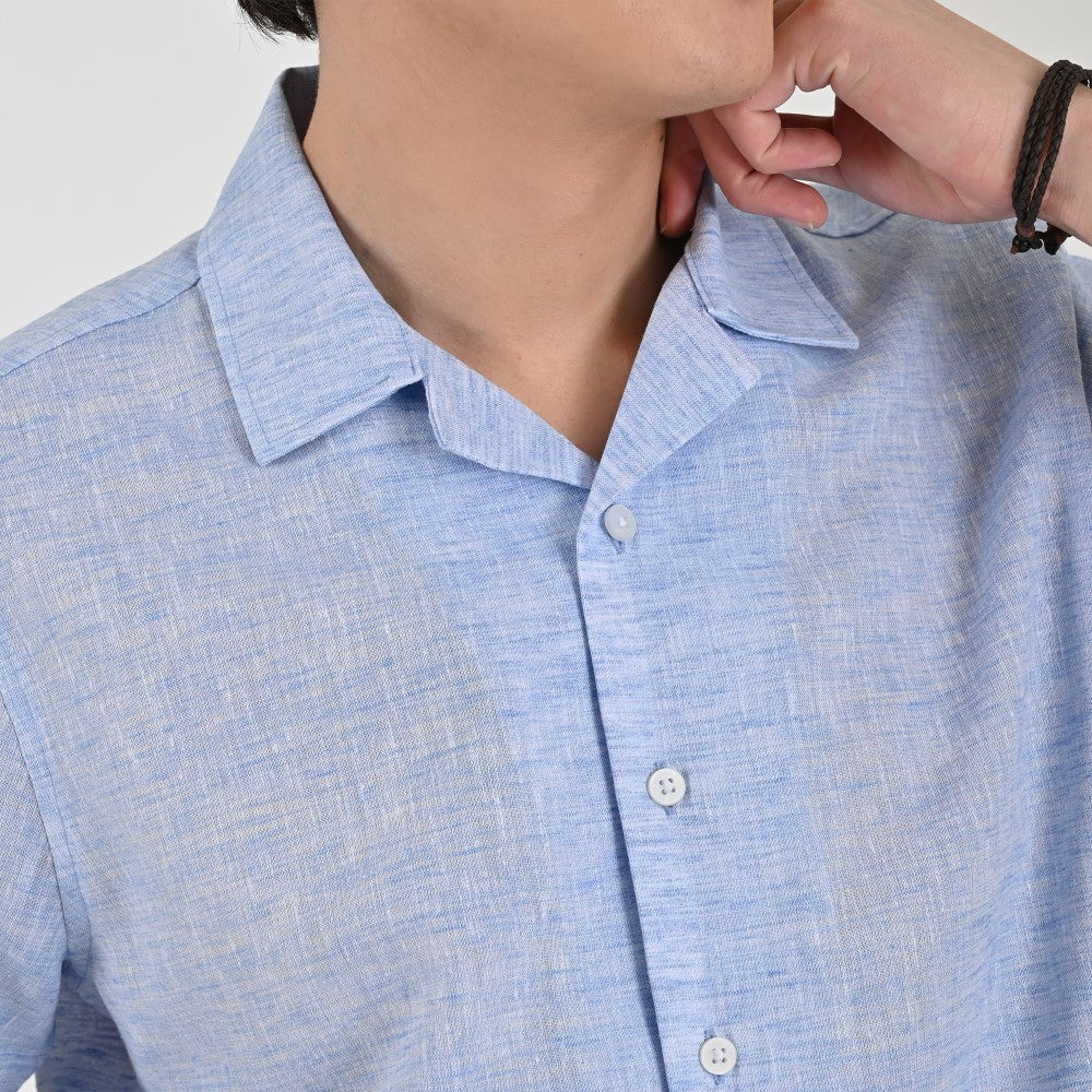 Camisa Supply Para Caballero Manga Corta Slim Fit 7973 Azul