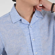 Camisa Supply Para Caballero Manga Corta Slim Fit 7973 Azul