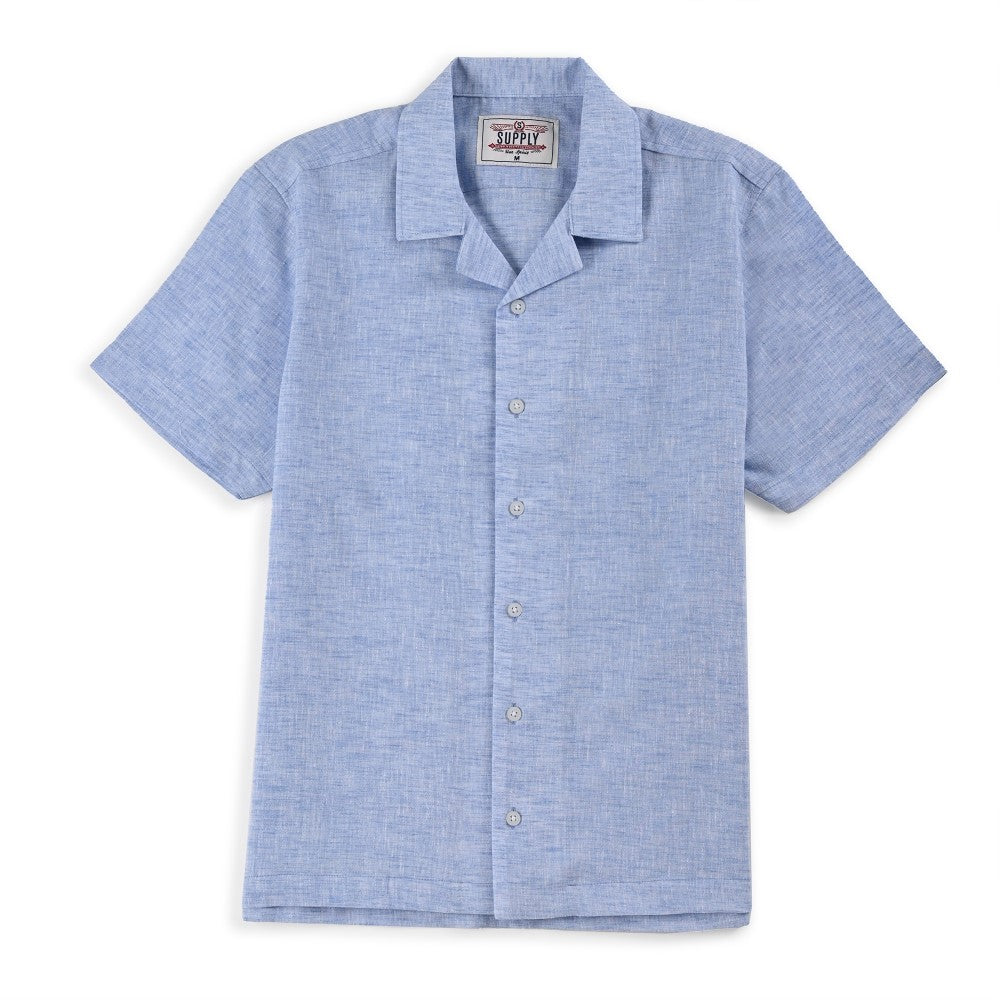 Camisa Supply Para Caballero Manga Corta Slim Fit 7973 Azul