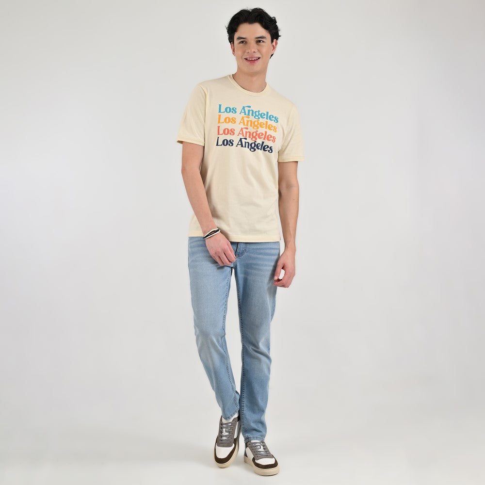 Playera Supply Slim Fit Cuello redondo AC68 Paja